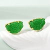 Brass Stud Earrings KK-F358-01G-5