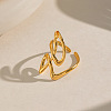 304 Stainless Steel Cuff Open Rings for Women ON6137-4