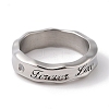 Word Forever Love 304 Stainless Steel Clear Cubic Zirconia Finger Rings for Unisex RJEW-U005-08D-AS-3