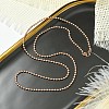 1.5mm Rack Plating Brass Ball Chain Necklaces for Women Men MAK-L044-63RG-3
