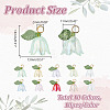100Pcs 10 Colors Acrylic Charms PALLOY-HY00046-2