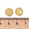 Brass Micro Pave Clear Cubic Zirconia Bead Caps KK-G600-02G-3