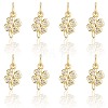 18Pcs Brass Micro Pave Cubic Zirconia Charms ZIRC-BBC0003-42-5