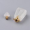Faceted Natural Quartz Crystal Openable Perfume Bottle Pendants G-P435-B-03G-3