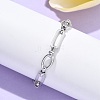 304 Stainless Steel Oval Link Anklets for Women AJEW-U025-01P-2