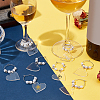 Blank Acrylic Wine Glass Charms AJEW-AB00149-4