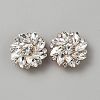 Alloy Rhinestone Cufflinks DIY-WH0888-809RG-1