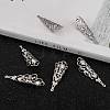 Tarnish Resistant Original Color 201 Stainless Steel Curly Filigree Pendants X-STAS-E083-41P-5