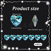 100Pcs Valentine's Day Glass Pendants RGLA-SP0001-67-2