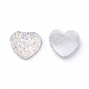 Shining Druzy Resin Cabochons RESI-WH0008-30K-2