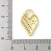 Brass Micro Pave Cubic Zirconia Pendants KK-P294-28G-04-3