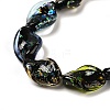 Handmade Dichroic Foil Glass Beads Strands DICH-U001-08D-3