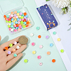 100Pcs 10 Colors Baking Paint Opaque Acrylic Bead Caps OACR-SC0002-53-3