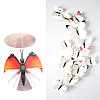 Artificial Plastic Butterfly Decorations DJEW-WH0001-01G-1