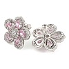 Cubic Zirconia Flower Stud Earrings EJEW-I304-16P-02-2