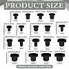 72Pcs 18 Styles Silicone End Caps FIND-FG0004-55B-2