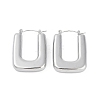 Ion Plating(IP) 304 Stainless Steel Hollow Rectangle Hoop Earrings EJEW-Z068-31P-1