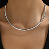 Stainless Steel Collar Necklace QV1917-3-2