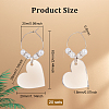 BENECREAT 20Pcs Blank Acrylic Heart Pendants Wine Glass Charms with Acrylic Pearl Beads AJEW-BC0003-76-2