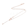 925 Sterling Silver Clear Cubic Zirconia Star Tassel Necklace Making STER-T007-106RG-1