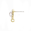 Rack Plating Alloy Rhinestone Stud Earrings PALLOY-Q436-035-NR-4