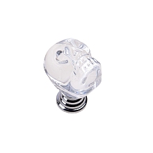 Aluminum Alloy & K9 Crystal Glass Skull Drawer Knob SKUL-PW0001-076B