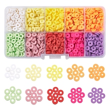 1500Pcs 10 Colors Light Colors Handmade Polymer Clay Beads CLAY-YW0001-37A