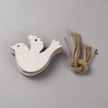 Unfinished Wood Pendant Decorations WOOD-WH20001-02