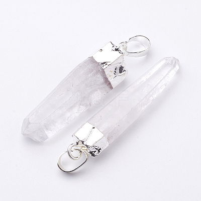Natural Quartz Crystal Pendants G-D140-16-1