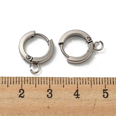 Tarnish Resistant 201 Stainless Steel Huggie Hoop Earrings Findings STAS-A167-01J-P-1