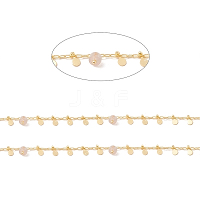 Natural Grey Agate Column Beaded Chains CHC-K012-01G-03-1