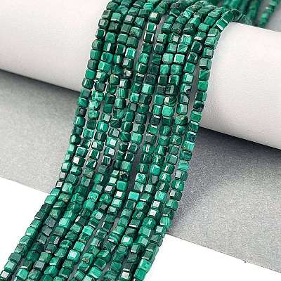 Natural Malachite Beads Strands G-C009-B24-01-1