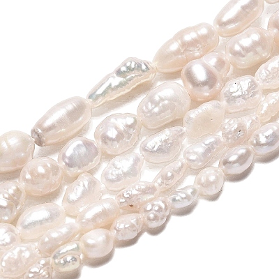 Natural Baroque Keshi Pearl Beads Strands PEAR-N031-01-1