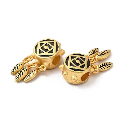 Rack Plating Brass European Beads KK-M245-01MAG-1