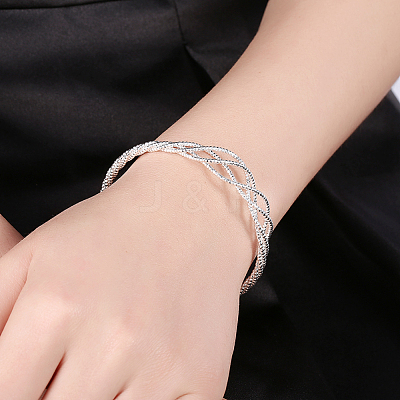 Trendy Brass Cuff Bangles BJEW-BB31056-1
