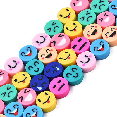 Handmade Polymer Clay Bead Strands X-CLAY-N008-065-B-1