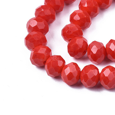 Opaque Solid Color Glass Beads Strands EGLA-A034-P1mm-D22-1