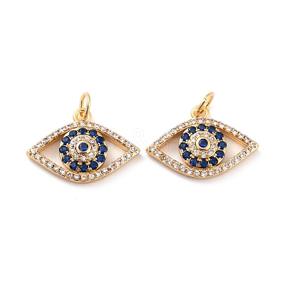 Brass Micro Pave Cubic Zironia Pendants KK-D065-07G-1