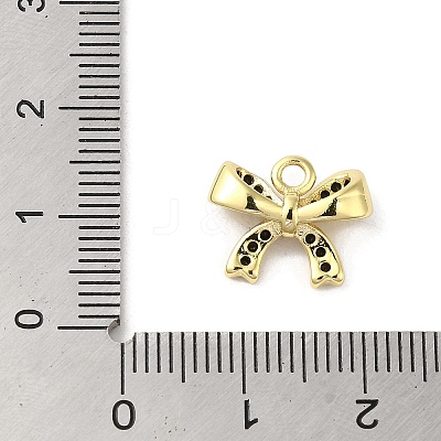 Rack Plating Brass Micro Pave Cubic Zirconia Pendants X-KK-C052-28G-01-1