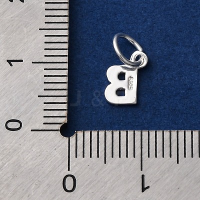 925 Sterling Silver Letter Charms STER-C012-01S-B-1