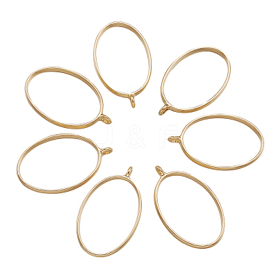 Rack Plating Alloy Open Back Bezel Pendants PALLOY-TA0001-10G-1