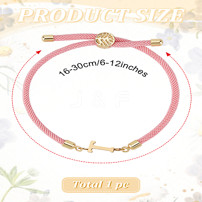 1Pc Adjustable Nylon Cord Slider Bracelets for Women BJEW-LP0001-32T-03-1
