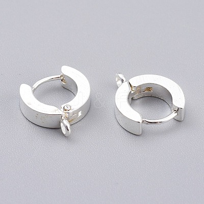 201 Stainless Steel Huggie Hoop Earrings Findings STAS-A167-01C-S-1