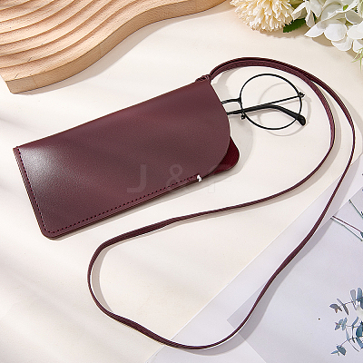 Rectangle PU Leather Eyelasses Case AJEW-WH20130-58D-1