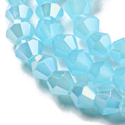 Imitation Jade Electroplate Glass Beads Strands EGLA-A039-J4mm-B03-1