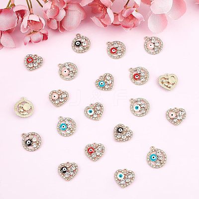 40Pcs 10 Style Rack Alloy Enamel Pendants ENAM-NB0001-65-1