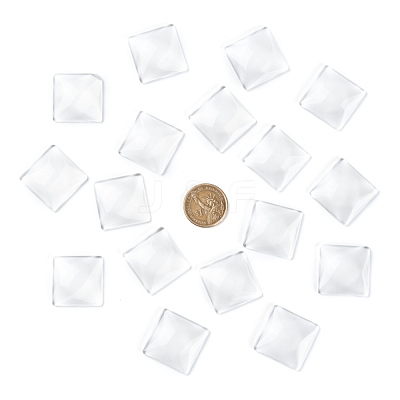 Transparent Glass Square Cabochons GGLA-A001-30mm-1