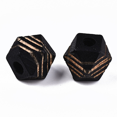 Painted Natural Wood Beads WOOD-T021-52B-01-1