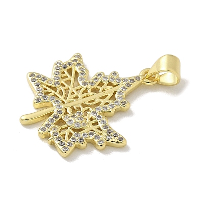 Brass Micro Pave Cubic Zirconia Pendants KK-M300-27G-03-1