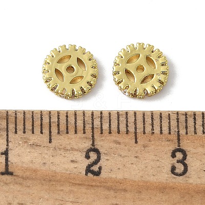 Brass Micro Pave Cubic Zirconia Beads KK-D324-11G-02-1